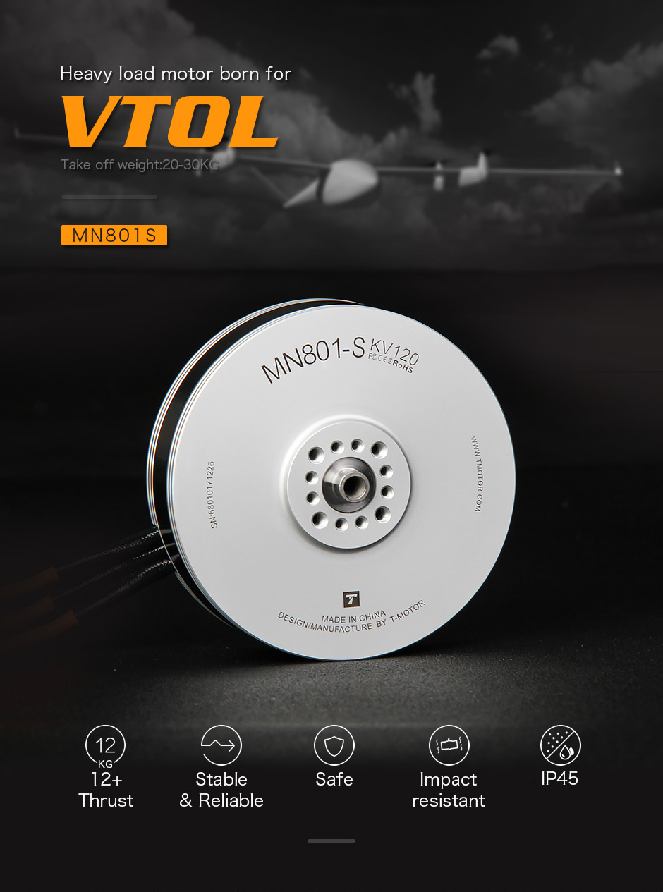 MN801-S KV150 UAV Motor for VTOL Drones