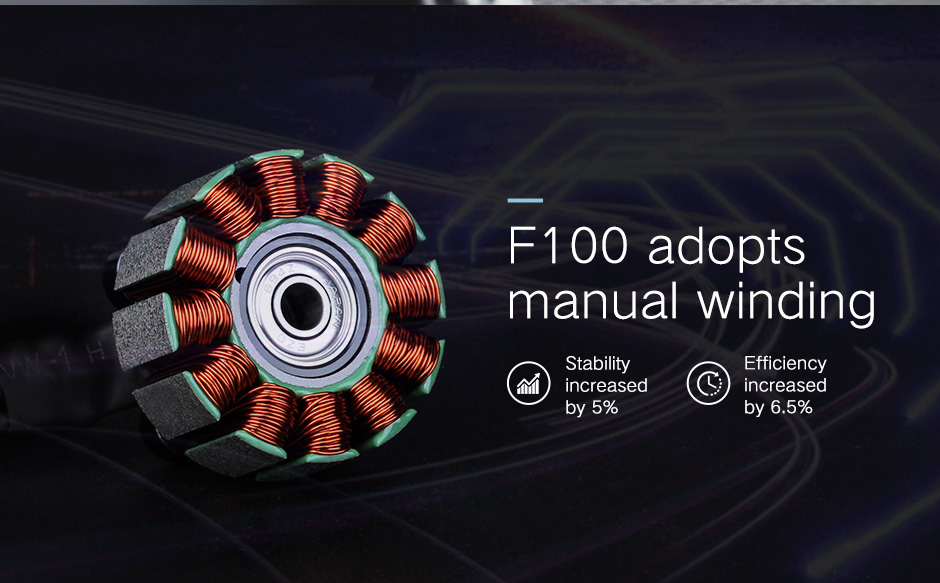 F100 adopts manual winding