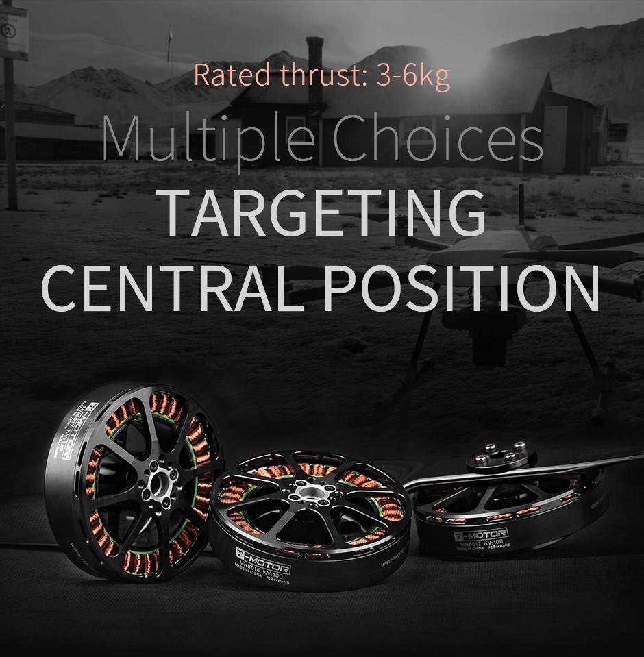 MN8014 Antigravity Multirotor VTOL UAV Motor KV100 | T-MOTOR®