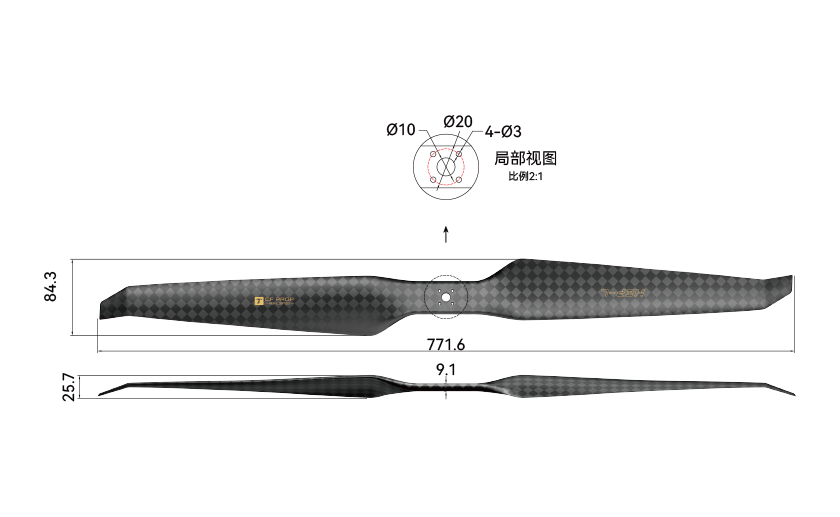 HEP-L 30 Inch Propeller Engineering Drawing (Chinese Version).png